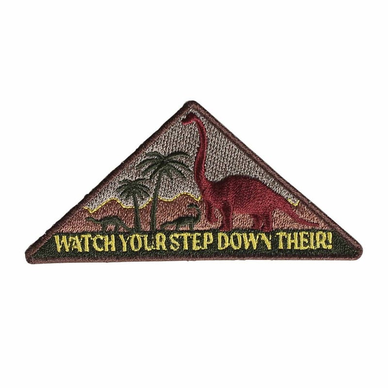 ダイナソー ワッペン 【B2 WATCH YOUR STEP】