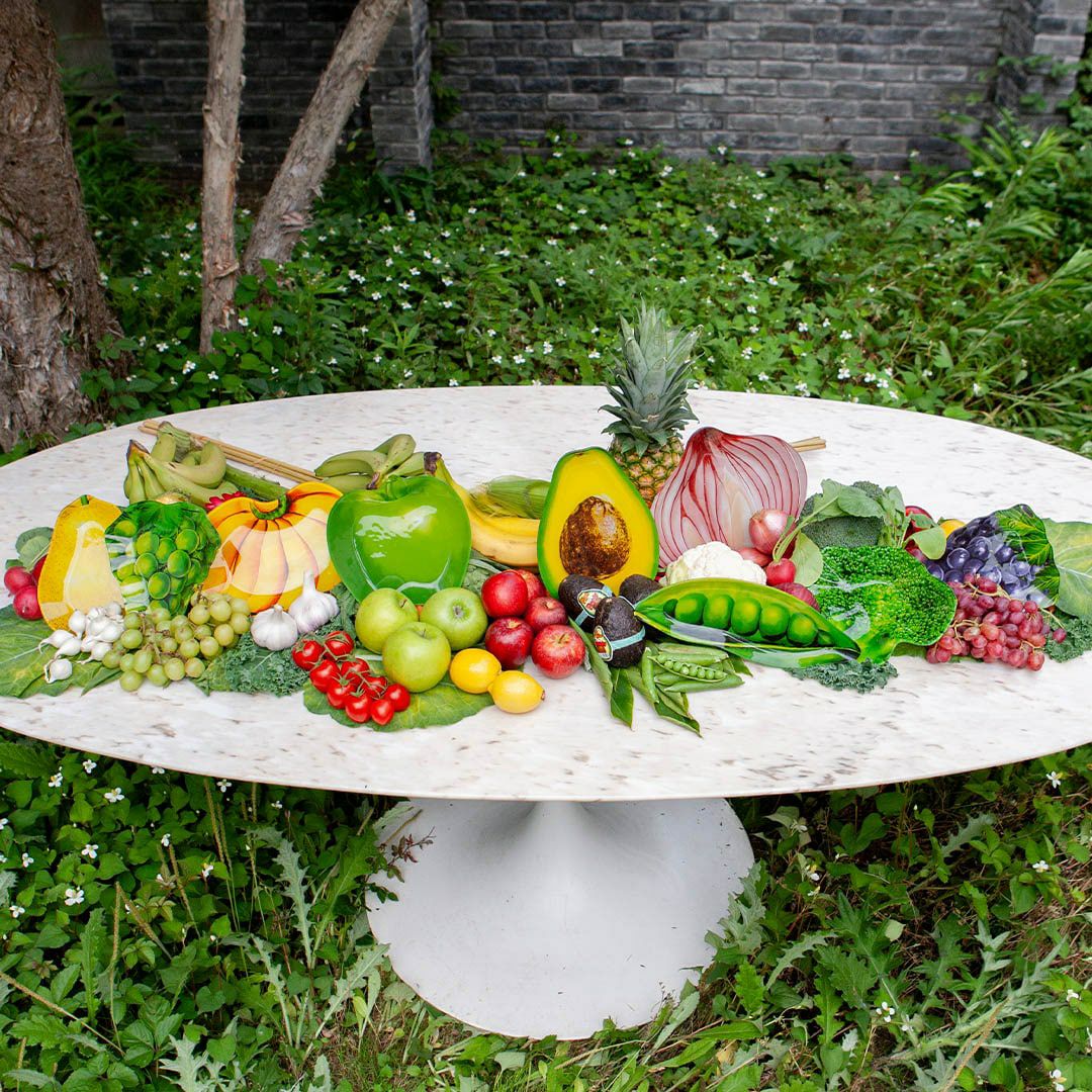 DULTON > ガラス ファーマー プレート　【WHITE GRAPES】