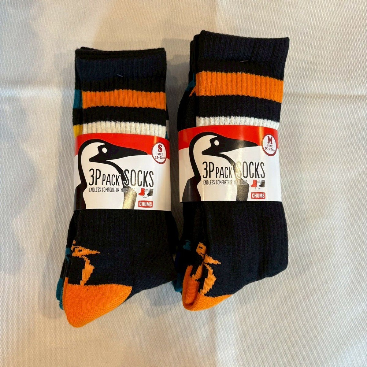 CHUMS > 3PブービーミディアムソックスS~M 【Black】