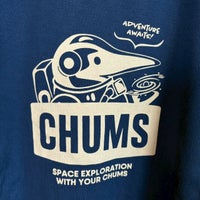 CHUMS > スペースブービーブラッシュドロングスリーブTシャツ L 【Blue】