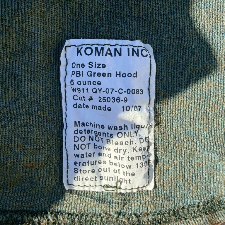 G.I.TTOOLS > KOMAN INC バラクラバ 防火マスク